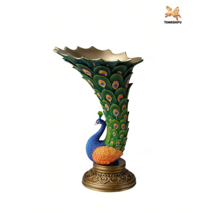 THE VASE WITH PEACOCK DESIGN